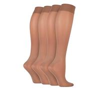 IOMI - 2 paia calze a compressione graduata donna 40 denari calzettoni 37-42 eur (37-42 eur, Naturale)