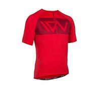 Ion paze Half Zip Bicicletta, Maglietta a Maniche Corte Rosso 2017, Rosso ardente