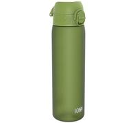 Ion8 Borraccia a Prova di Perdite, 500ml, Facile da Aprire, Serratura Sicura, Lavabile in Lavastoviglie, Senza BPA, Maniglia per il Trasporto, Adatta a Portabicchieri, Facile Pulizia, Verde Kaki