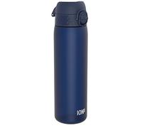 Ion8 Borraccia a Prova di Perdite, 500ml, Facile da Aprire, Serratura Sicura, Lavabile in Lavastoviglie, Senza BPA, Maniglia per il Trasporto, Adatta a Portabicchieri, Facile Pulizia, Blu Navy