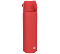 Ion8 Borraccia Acciaio Inox, 600ml, a Prova di Perdite, Facile da Aprire, Serratura Sicura, Lavabile in Lavastoviglie, Adatta a Portabicchieri, Maniglia per il Trasporto, Durevole, Rosso
