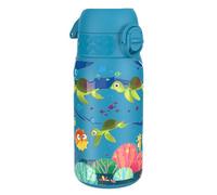 Ion8 Borraccia Acciaio per Bambini, 400ml, a Prova di Perdite, Facile da Aprire, Serratura Sicura, Lavabile in Lavastoviglie, Maniglia per il Trasporto, Facile Pulizia, Design Tartaruga di mare