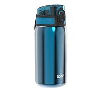 Ion8 Borraccia Inox Leggero per Bambini, 400ml, Non Isolato, a Prova di Perdite, Facile da Aprire, Serratura Sicura, Lavabile in Lavastoviglie, Facile Pulizia, Durevole e Antigraffio, Blu