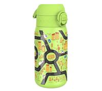 Ion8 Borraccia Inox Leggero per Bambini, 400ml, Non Isolato, a Prova di Perdite, Facile da Aprire, Serratura Sicura, Lavabile in Lavastoviglie, Facile Pulizia, Durevole, Auto