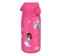 Ion8 Borraccia Inox Leggero per Bambini, 400ml, Non Isolato, a Prova di Perdite, Facile da Aprire, Serratura Sicura, Lavabile in Lavastoviglie, Facile Pulizia, Durevole e Antigraffio, Principessa