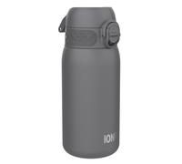 Ion8 Borraccia Inox Leggero per Bambini, 400ml, Non Isolato, a Prova di Perdite, Facile da Aprire, Serratura Sicura, Lavabile in Lavastoviglie, Facile Pulizia, Durevole e Antigraffio, Grigio