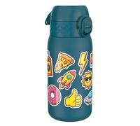 Ion8 Borraccia Inox Leggero per Bambini, 400ml, Non Isolato, a Prova di Perdite, Facile da Aprire, Serratura Sicura, Lavabile in Lavastoviglie, Facile Pulizia, Durevole e Antigraffio, Adesivi