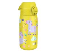 Ion8 Borraccia Acciaio per Bambini, 400ml, a Prova di Perdite, Facile da Aprire, Serratura Sicura, Lavabile in Lavastoviglie, Maniglia per il Trasporto, Facile Pulizia, Durevole, Unicorno Giallo
