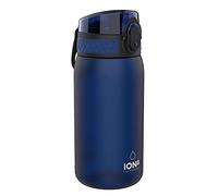 Ion8 Borraccia per Bambini, 350 ml, a Prova di Perdite, Facile da Aprire, Serratura Sicura, Lavabile in Lavastoviglie, Senza BPA, Maniglia per il Trasporto, Facile Pulizia, Blu Navy