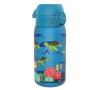 Ion8 Borraccia per Bambini, 350 ml, a Prova di Perdite, Facile da Aprire, Serratura Sicura, Lavabile in Lavastoviglie, Senza BPA, Maniglia per il Trasporto, Facile Pulizia, Tartaruga Marina