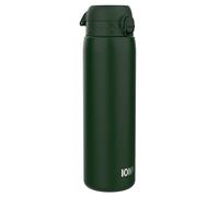 ION8 Borraccia Termico 1 Litro, Acciaio Inox Isolamento, a Prova di Perdite, Facile da Aprire, Serratura Sicura, Lavabile in Lavastoviglie, Maniglia per il Trasporto, Ideale per Sport, Verde Scuro