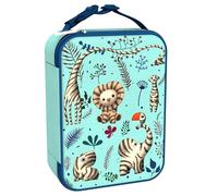 Ion8 Borsa per il Pranzo di Alta Qualità, Tasca Esterna in Rete per Bottiglie, Cinghia in Nylon con Separazione per Appendere, Interno Imbottito e Lavabile, Poliestere, Fan Della Zebra