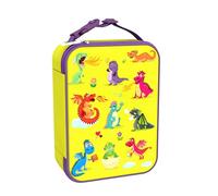 Ion8 Borsa per il Pranzo di Alta Qualità, Tasca Esterna in Rete per Bottiglie, Cinghia in Nylon con Separazione per Appendere, Interno Imbottito e Lavabile, Poliestere, Draghi