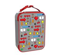 Ion8 Borsa per il Pranzo di Alta Qualità, Tasca Esterna in Rete per Bottiglie, Cinghia in Nylon con Separazione per Appendere, Interno Imbottito e Lavabile, Poliestere, Gioco