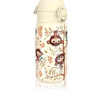 Ion8 Borraccia Acciaio per Bambini, 400ml, a Prova di Perdite, Facile da Aprire, Serratura Sicura, Lavabile in Lavastoviglie, Maniglia per il Trasporto, Facile Pulizia, Durevole, Design Scimmie