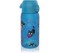 ION8 Borraccia per Bambini, 350ml, a Prova di Perdite, Facile da Aprire, Serratura Sicura, Lavabile in Lavastoviglie, Senza BPA, Maniglia per il Trasporto, Facile Pulizia, Gatti Giocosi