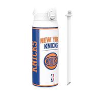 Ion8 NBA New York Knicks Borraccia Termica con Cannuccia Rimovibile, 750ml/24oz, a Prova di Perdite, Facile da Aprire, Serratura Sicura, Lavabile in Lavastoviglie, Maniglia per il Trasporto