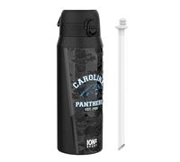 Ion8 NFL Carolina Panthers Borraccia Termica con Cannuccia Rimovibile, 750ml/24oz, a Prova di Perdite, Facile da Aprire, Serratura Sicura, Lavabile in Lavastoviglie, Maniglia per il Trasporto