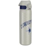 ION8 Borraccia Inox Leggero, 600ml, Non Isolato, a Prova di Perdite, Facile da Aprire, Serratura Sicura, Lavabile in Lavastoviglie, Adatta a Portabicchieri, Durevole, Design NFL Cowboys