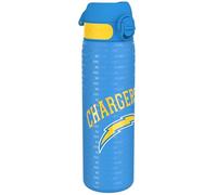 Ion8 NFL Chargers Borraccia in acciaio leggera, 600 ml/20 oz, non isolata, a tenuta stagna, facile da aprire, chiusura sicura, lavabile in lavastoviglie, coperchio a scatto, adatta ai portabicchieri
