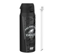 Ion8 NFL Philadelphia Eagles Borraccia Termica con Cannuccia Rimovibile, 750ml/24oz, a Prova di Perdite, Facile da Aprire, Serratura Sicura, Lavabile in Lavastoviglie, Maniglia per il Trasporto