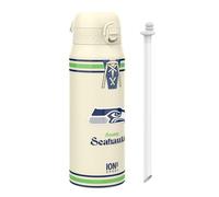 Ion8 NFL Seahawks Borraccia Termica con Cannuccia Rimovibile, 750ml/24oz, a Prova di Perdite, Facile da Aprire, Serratura Sicura, Lavabile in Lavastoviglie, Maniglia per il Trasporto, Facile Pulizia