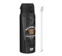 Ion8 NFL Washington Commanders Borraccia Termica con Cannuccia Rimovibile, 750ml/24oz, a Prova di Perdite, Facile da Aprire, Serratura Sicura, Lavabile in Lavastoviglie, Maniglia per il Trasporto