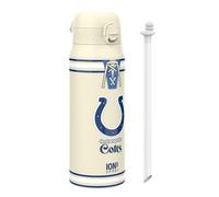 Ion8 NFL x Borraccia Termica con Cannuccia Rimovibile, 750ml/24oz, Acciaio Inossidabile, Antigoccia, NFL Colts