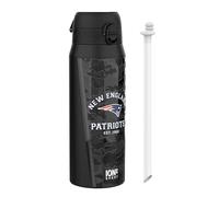 Ion8 NFL x Borraccia Termica con Cannuccia Rimovibile, 750ml/24oz, Acciaio Inossidabile, Antigoccia, NFL Patriots