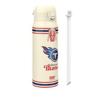 Ion8 NFL x Borraccia Termica con Cannuccia Rimovibile, 750ml/24oz, Acciaio Inossidabile, Antigoccia, NFL Titans