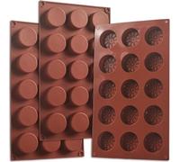 ionEgg Stampi cilindrici in silicone a 15 cavità, antiaderenti, per pasticceria, mini sapone, caramelle, dessert, cubetti di ghiaccio e artigianato, flessibili e durevoli