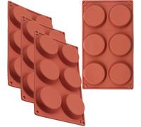 ionEgg Stampi in silicone per dischi con lato affusolato, 7,9 cm, antiaderente e a sgancio rapido, per mousse, dessert, torte, caramelle e sapone, confezione da 4