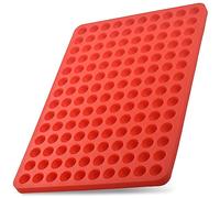 ionEgg - Stampo in silicone a forma di semisfera, 140 cavità, per caramelle gommose, mini teglia per cani, tappetino da forno, tappetino rotondo in silicone per ganache, gelatina, caramelle