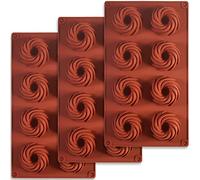 ionEgg Stampo in silicone a forma di vortice per fare cioccolatini, caramelle, budini, biscotti, confezione da 3