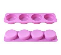 ionEgg Stampo rotondo in silicone per cupcake, per realizzare cupcake e muffin cilindrici da 6,1 cm, confezione da 2