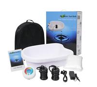 Ionic Detox Foot Bath Cleanse Spa con bacino 100 fodere e due matrici rotonde (Black Array Combo)