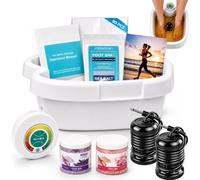 Ionic Foot Bath Detox Machine per uso domestico, Ion Soak Foot Spa con lavabo, controller e 2 array di ioni, include 3 sali da bagno e 90 fodere usa e getta, set disintossicante per piedi di qualità