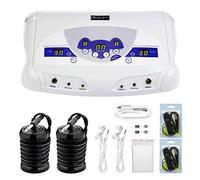 Ionic Foot Detox Machine, Ionic Detox Foot Bath SPA System per 2 utenti con lettore musicale MP3, include 2 auricolari, 2 cinghie in vita, 2 matrici, 5 rivestimenti per lavabo