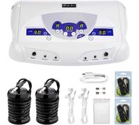 Ionic Foot Detox Machine, Ionic Detox Foot Bath SPA System per 2 utenti con lettore musicale MP3, include 2 auricolari, 2 cinghie in vita, 2 matrici, 5 rivestimenti per lavabo