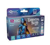 IONIC Set essenziale di blu, il set IONIC include 6 colori acrilici, appositamente progettati per offrire le tonalità blu essenziali per dipingere le miniature