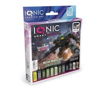 IONIC Smart Colors AMMO by Mig Jimenez Mecha Mobile Suit - Set Verdi, 12 Colori Essenziali 20 ml ogni Bottiglia, Terminazione Opaco, Da Usare con Pennello o Aerografo, Modello IONIC-0457