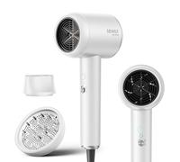 Ionico Phon Capelli con Diffusore - DEWILY 1800W Asciugatura Rapida Asciugacapelli Domestico Phon Capelli Professionale, 2 Velocità/4 Temperature, Potente Portatile Piccolo Phon da Viaggio, Bianco