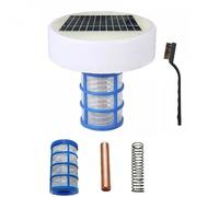 Ionizzatore a piscina solare ionizzazione in rame Purificatore galleggiante energia solare con commutazione automatica della luce notturna LED multicolore riduce il cloro dell'85% per le piscine fu