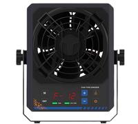 Ionizzatore ionizzatore, eliminatore statico della polvere ventilatore con 2 tipi di coperture a rete, 12 velocità regolabile e volume d'aria massimo 180 CFM, 6 funzioni di allarme per rimozione