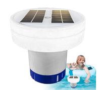 Ionizzatore solare per piscina - Detergente ' senza cloro, purificatore galleggiante per piscine ' Dolce' salato | esinfettante Spa ad energia solare con anodo in rame, riduce l'ut