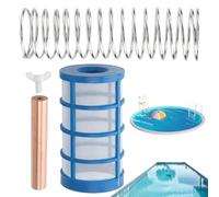 Ionizzatore Solare per Piscine con Anodo in Rame - Pulitore Piscina Galleggiante Con Anodo Solare In Rame - Include Retino Filtro E Vite, Riduce Cloro E Ricambi Per Idromassaggio