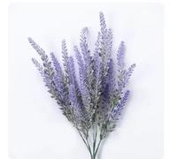 IONOMAT Lavanda artficielle Anti-UV, bouquet di 5 fiori di lavanda viola, lavanda, in plastica PVC molto realistica e resistente, pianta di Provenza solida per la decorazione esterna (1)