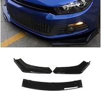 IONZS Auto Spoiler Anteriore Splitter per Volkswagen VW Scirocco R 2009-2012 2013 2014 2015,Paraurti Lip Spoiler Diffusore,Lama dello Splitter Inferiore, A/Black