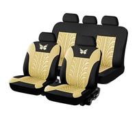IONZS Coprisedili Auto per BMW X1 E84 2010 2011 2012 2013 2014 2015,Stampa a Farfalla Goffratura del Modello di Pneumatici,Cover Protezione Sedile,A/Beige