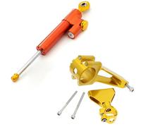 IORQWEW Ammortizzatore Moto Compatibile con CBR600F per F4 per F4i 1999-2003 2000 2001 2002 Kit Supporto per Staffa Montaggio dello Sterzo Dell'ammortizzatore Stabilizzatore Motocicletta(Orange)